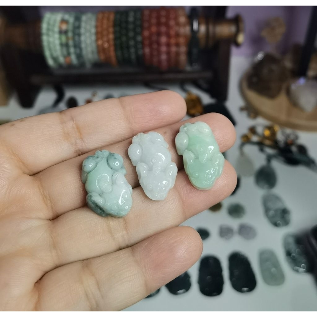 Mini Pixiu Bracelet/ Pendant Jadeite Jade Burma Type A