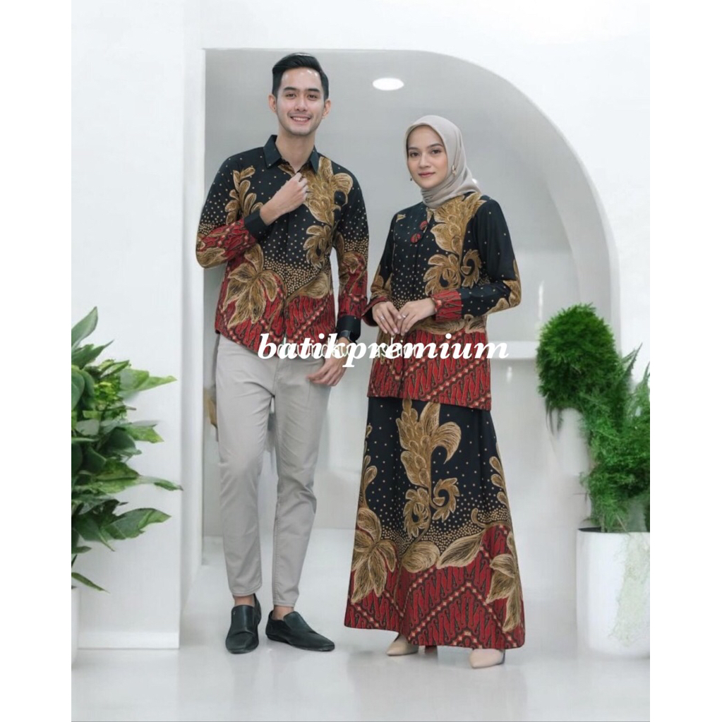 COUPLE STELAN KEMEJA BATIK CIREBON PREMIUM