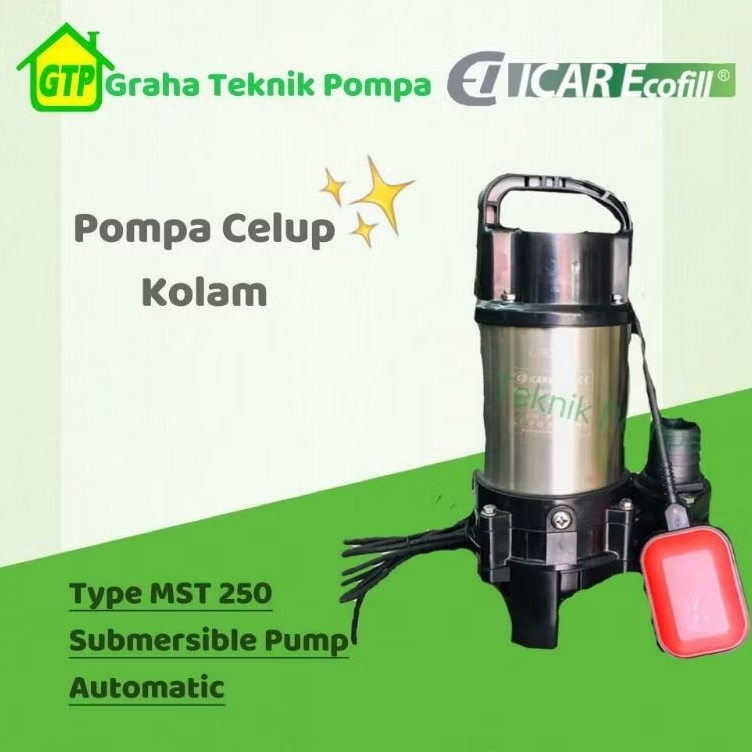Pompa Air Celup Kolam Otomatis Icar Ecofill Type MST 250