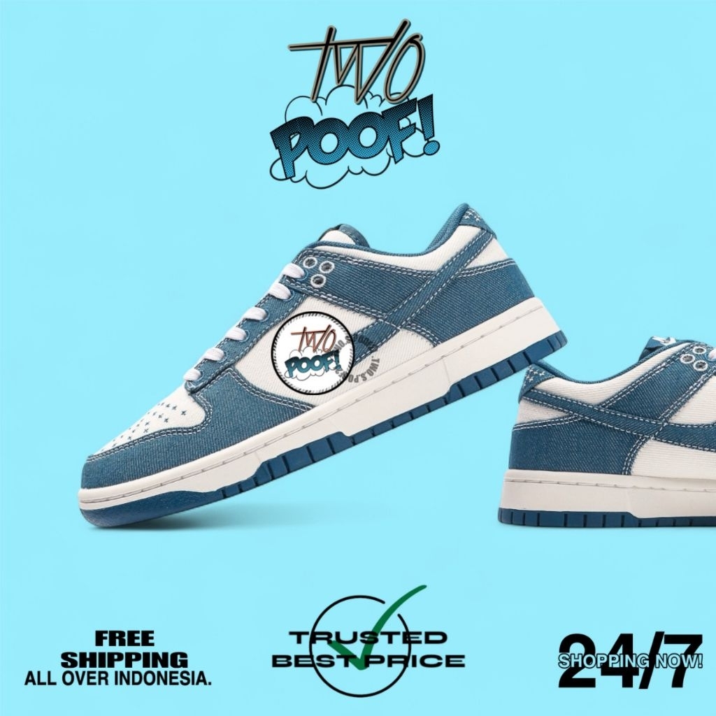 

[ Two's.Poof2! ] - Sneakers | Dung'z Low Blue'White ' -" BNIB "- [ Two's.Poof2! ]