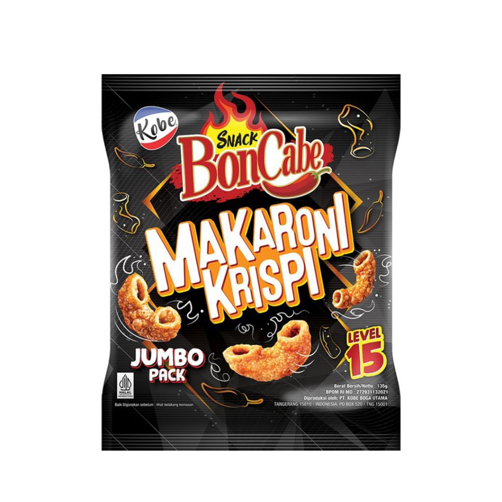 

Kobe BonCabe Makaroni Krispi Level 15 135 gr