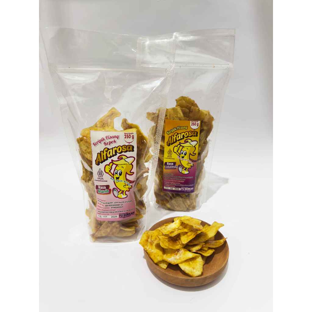 

Keripik Pisang Alfarosa Manis / Asin Gurih 250gr Oleh Oleh Khas Batu Malang | Kripik Pisang Camilan