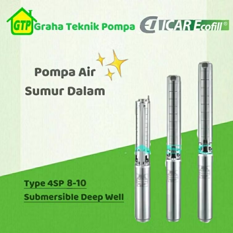Icar Ecofill 4SP 8-10 Pompa Submersible Deep Well