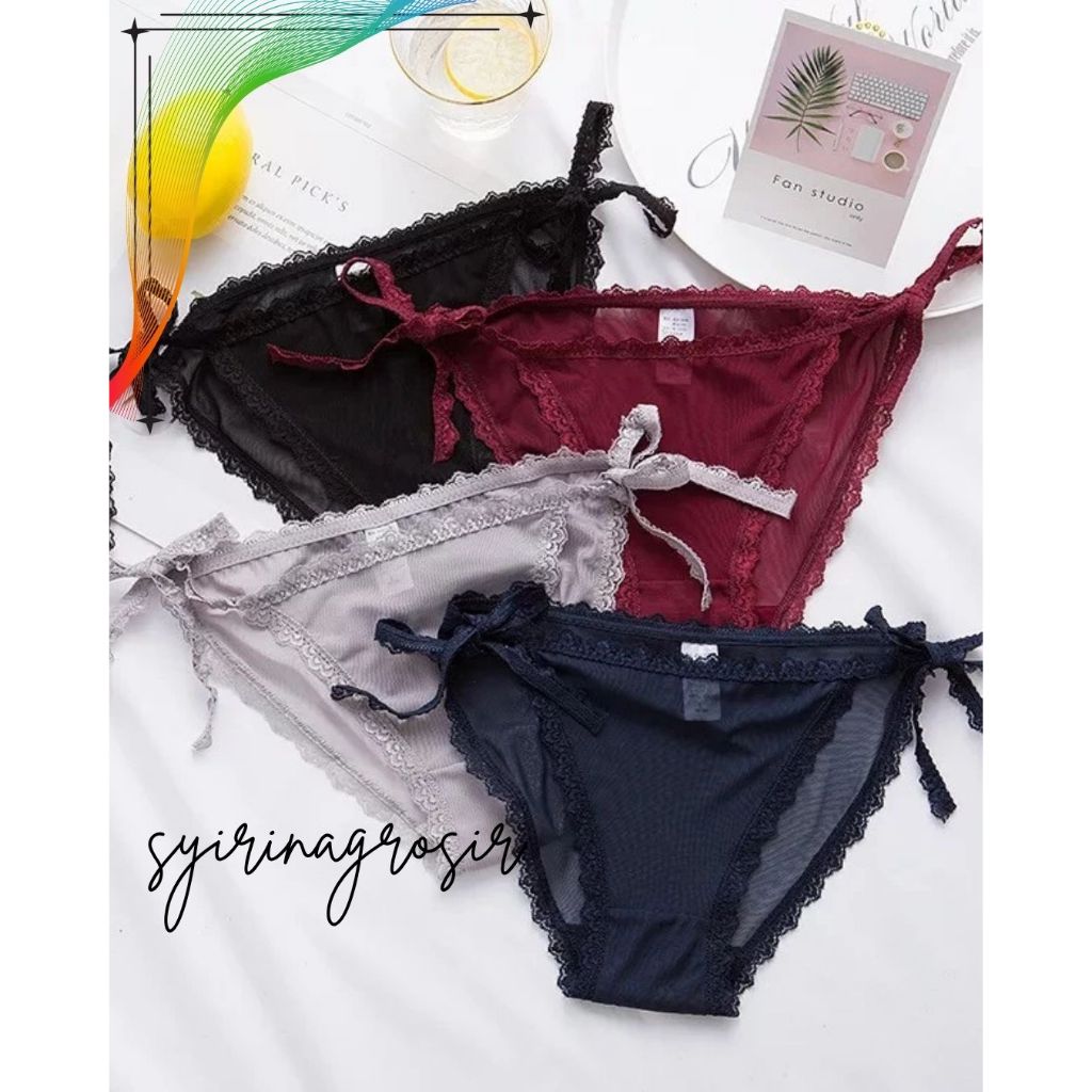 SYIRINAGROSIR CELANA DALAM G STRING WANITA TRANSPARAN TALI SAMPING