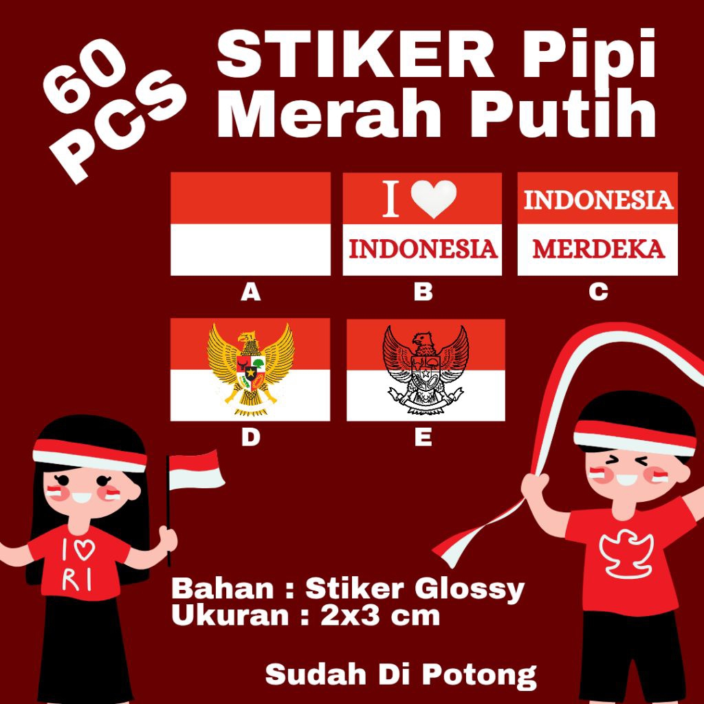 

Stiker Pipi Kemerdekaan Merah Putih Tujuan Belas Agustus