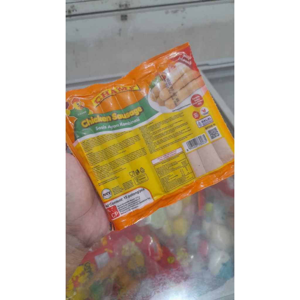 

Champ sosis ayam 375gr isi 15pcs