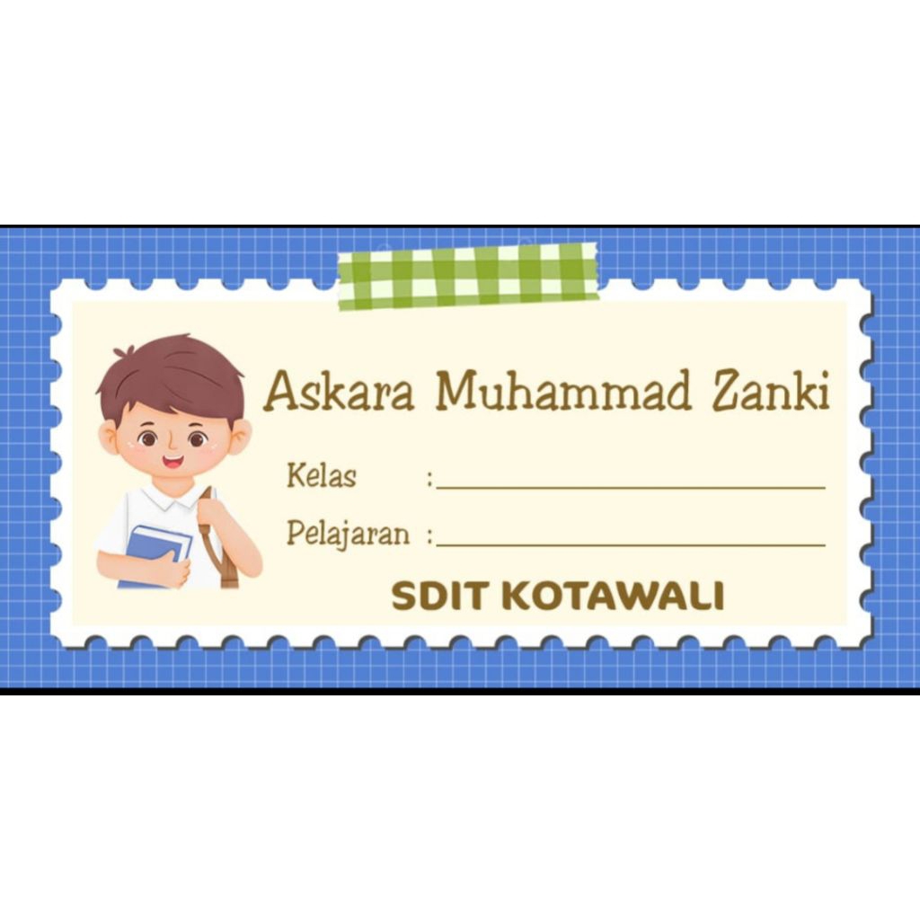 

isi 38 stiker buku mata pelajaran ukuran 4x8