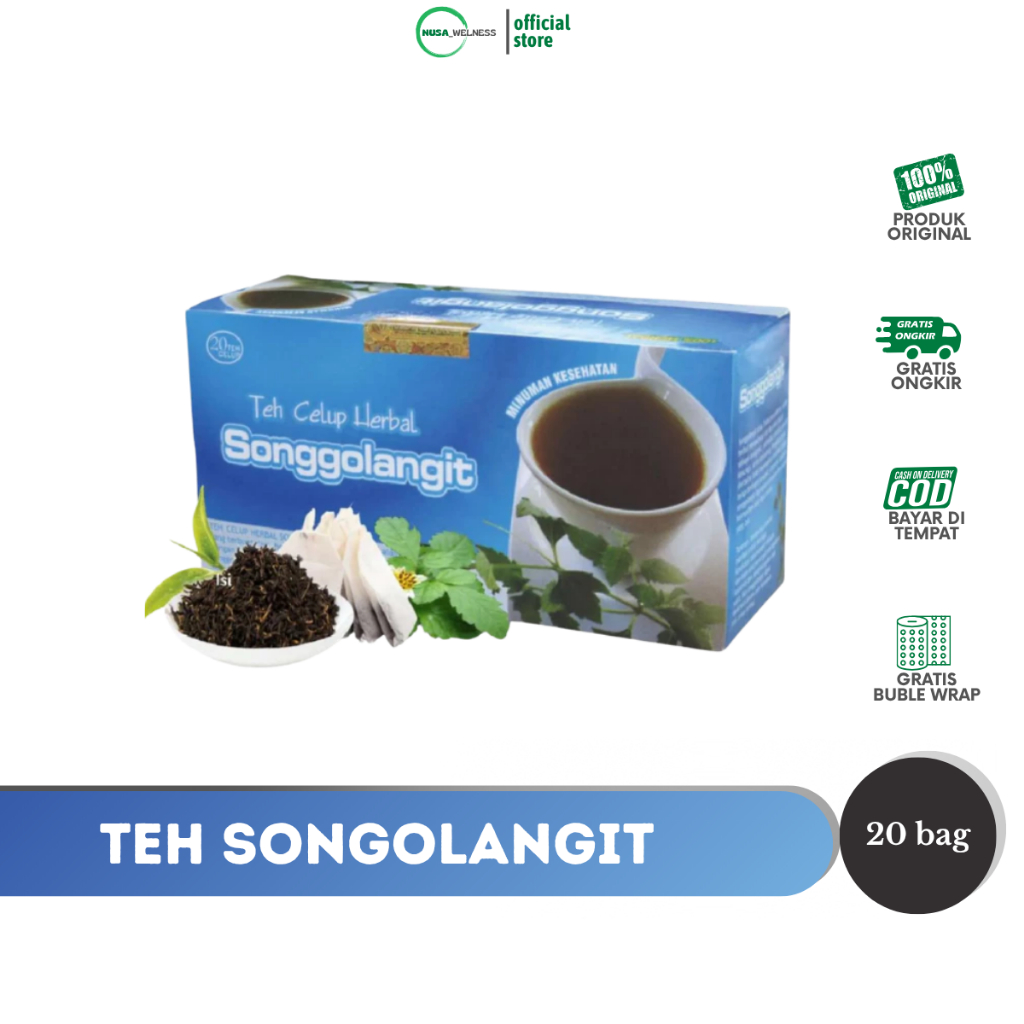

TEH CELUP SONGGOLANGIT TAZAKKA ORIGINAL – redakan nyeri & pegal | bantu atasi sakit kepala | lancarkan pencernaan | turunkan demam | isi 20 kantong | herbal alami 100%