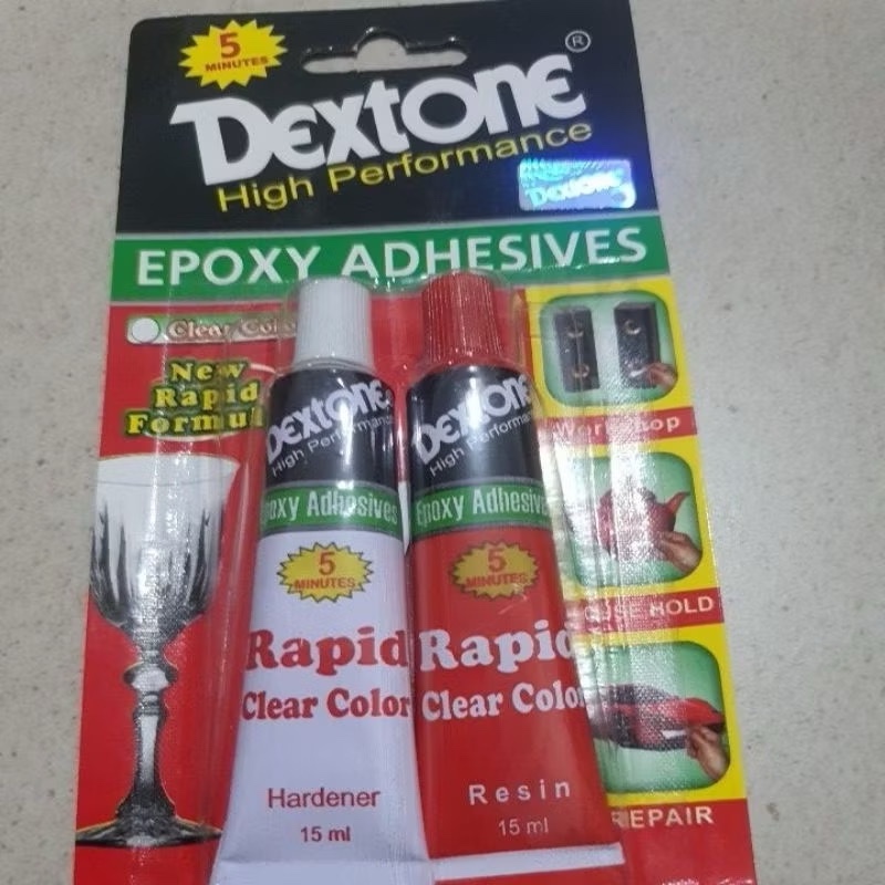 

Dextone Rapid Plastic Steel Epoxy Lem Besi Lem 5 Menit Warna Clear 30 ml Lem Campur Serbaguna