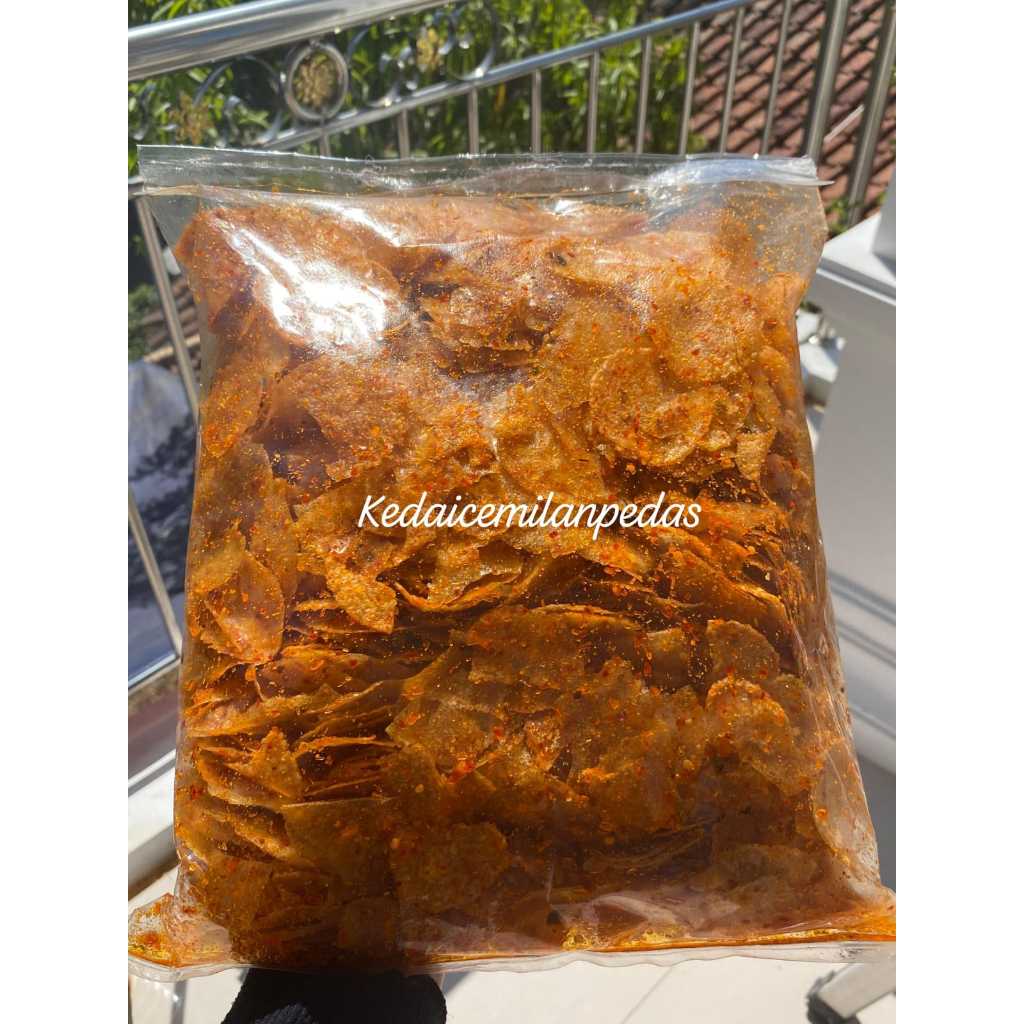 

kripca/pikca/keripik kaca pedas daun jeruk 1kg