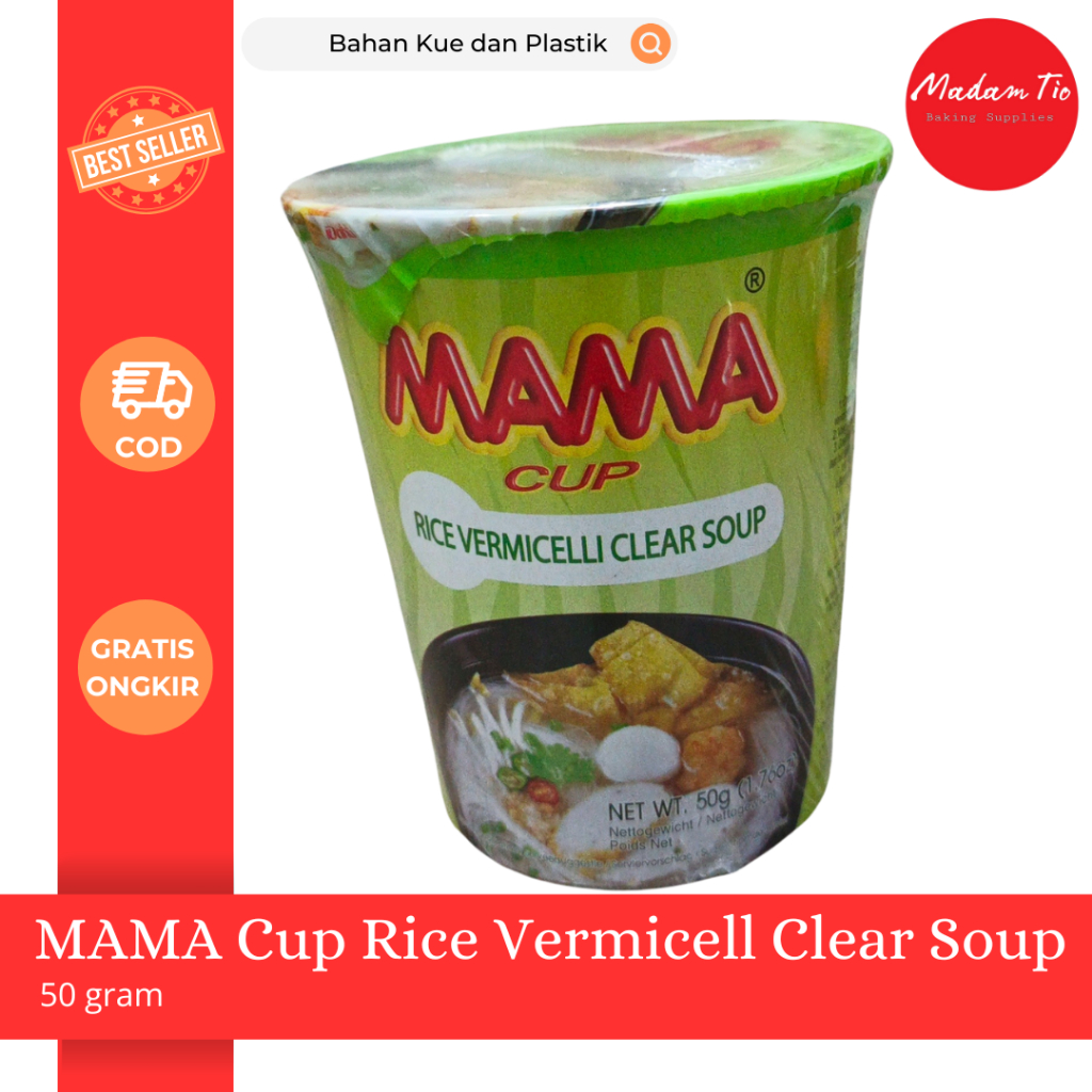 

Mie Instan MAMA Cup Rice Vermicell Clear Soup 50gram 1pcs