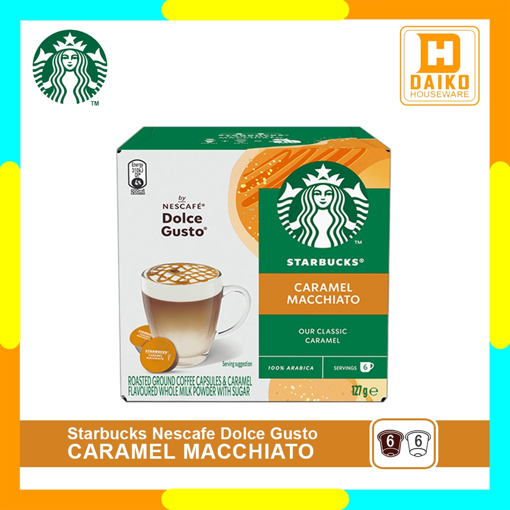 

Capsule Starbucks Caramel Macchiato By Nescafe Dolce Gusto Coffee - NDG Kopi Kapsul Original Nestle