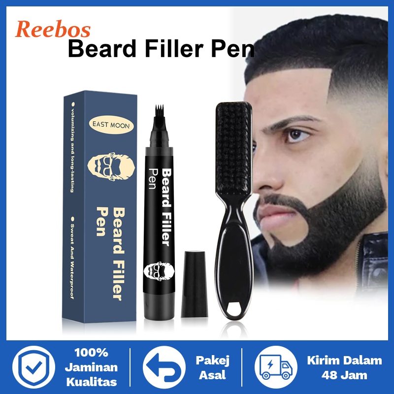 Reebos Jenggot Filler Pensil Beard Filling Pen /Pena Pengisi Jenggot/Beard Filling Pen Kit