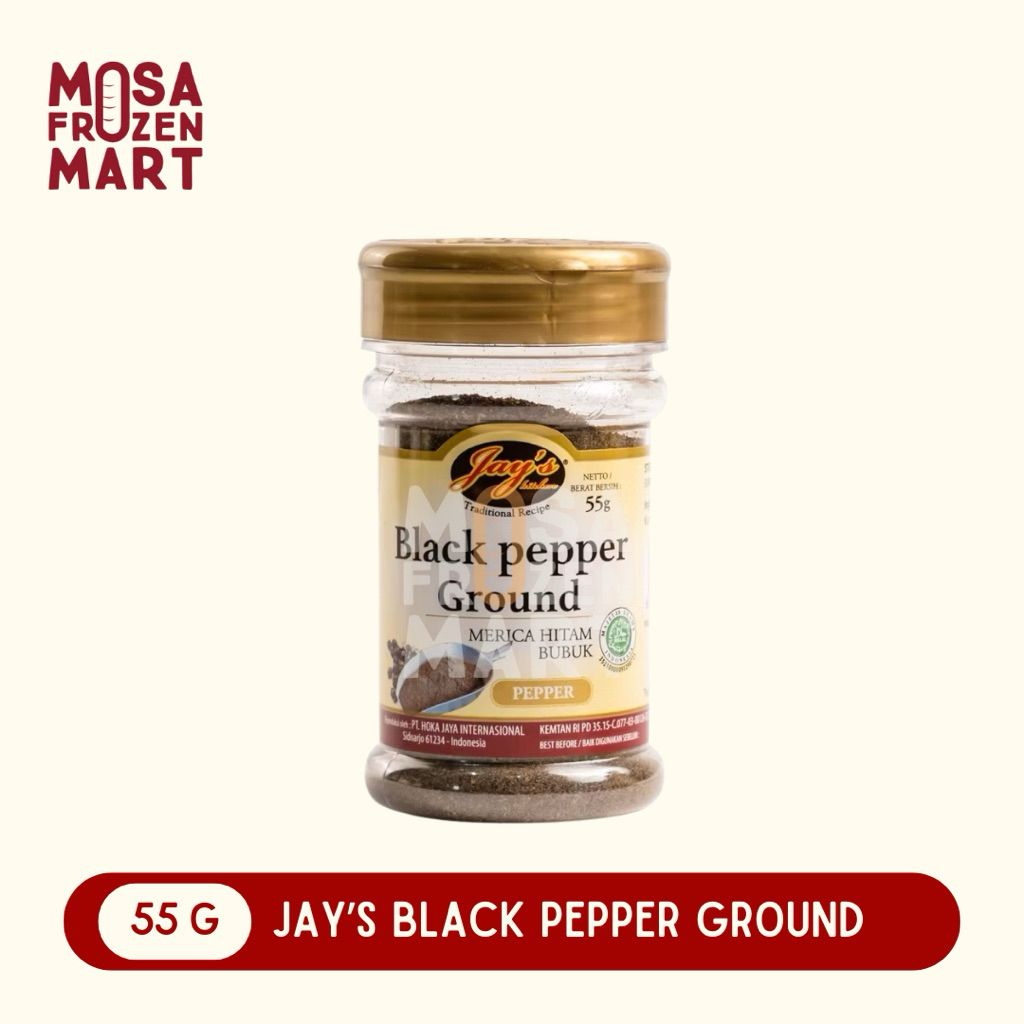 

Jay's Black Pepper Ground 55 Gr | Merica Hitam Bubuk