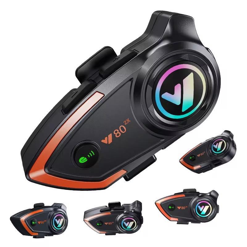 INTERCOM Y80 2X Headset Helm Bluetooth 5.3 Water Resistant IPX67 Pairing 2 Way All Type Walkie Talki