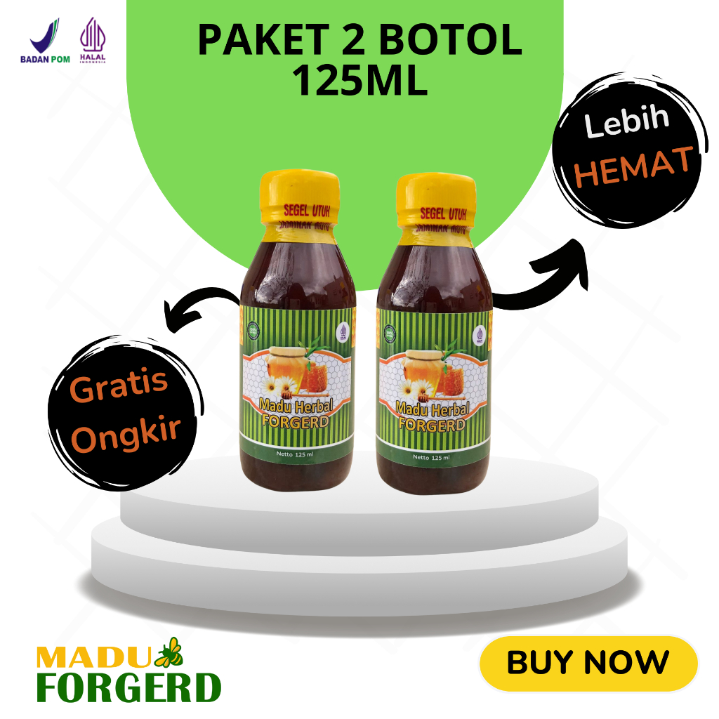 

PAKET 2 Botol Madu Forgerd 125gr Asli Original / Produk Original