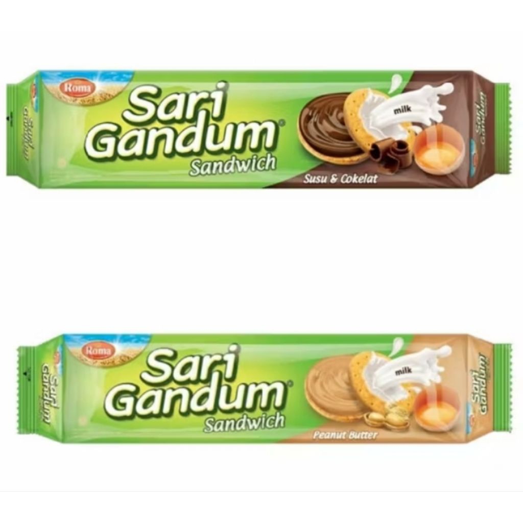

Sari Gandum Sandiwich Cokelat/ Kacang #115g