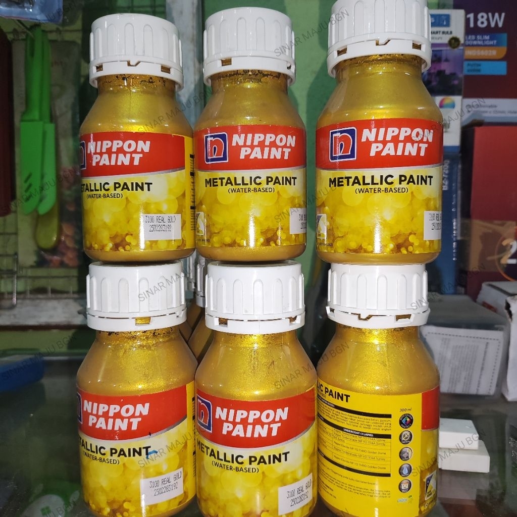 

cat air warna emas 300ml Nippon Metallic Paint kode 3100 real gold