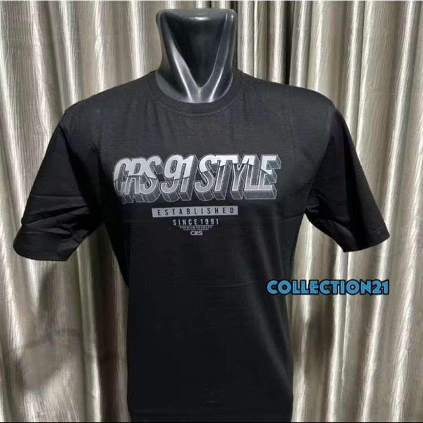 Kaos Pria Fashion CRS 91 Lengan Pendek Motif Terbaru Top Casual Brand Dengan Tampilan Kekinian Dan W