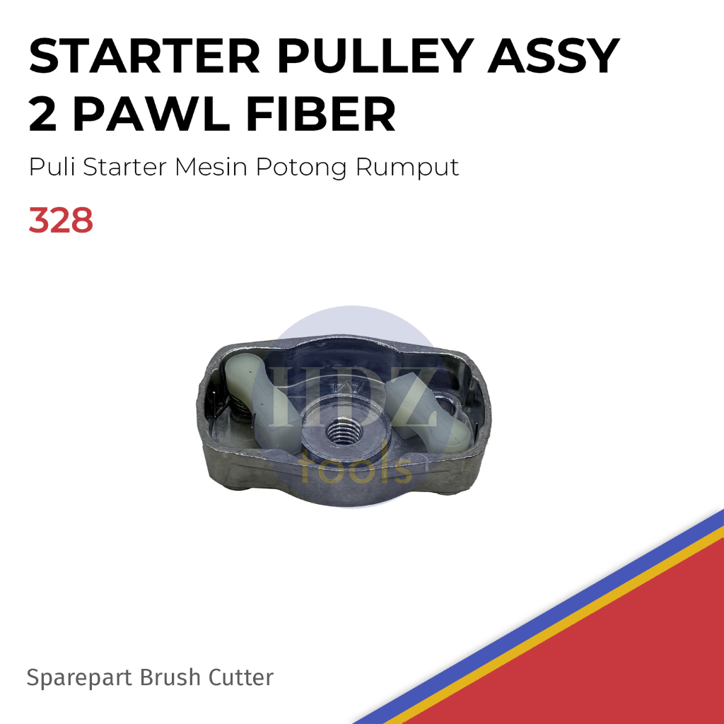 Starter Pulley Assy 2 Pawl Fiber dan Pawl Iron Puli Starter 2 Pawl Fiber dan Pawl Besi Mesin Potong 