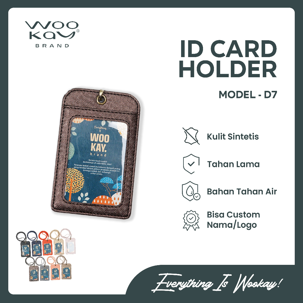

Premium Name Tag Holder/ID Card Holder/Gantungan ID Card Costum Logo & Nama
