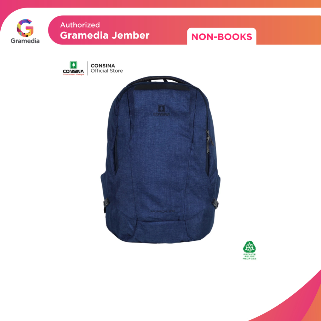 Consina Munich Tas Ransel Punggung Backpack Sekolah Campus Office 22L 14inch - Gramedia Jember