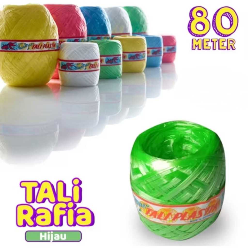 

Tali Rafia Plastik warna Warni Panjang 80 Meter