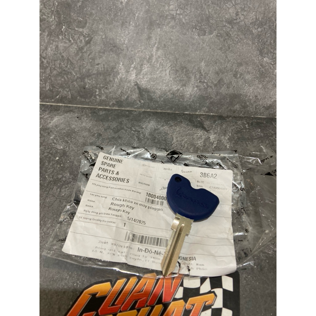 Blank Key / Kunci Biru Duplikat Vespa Sprint Primavera S LX GTS Original