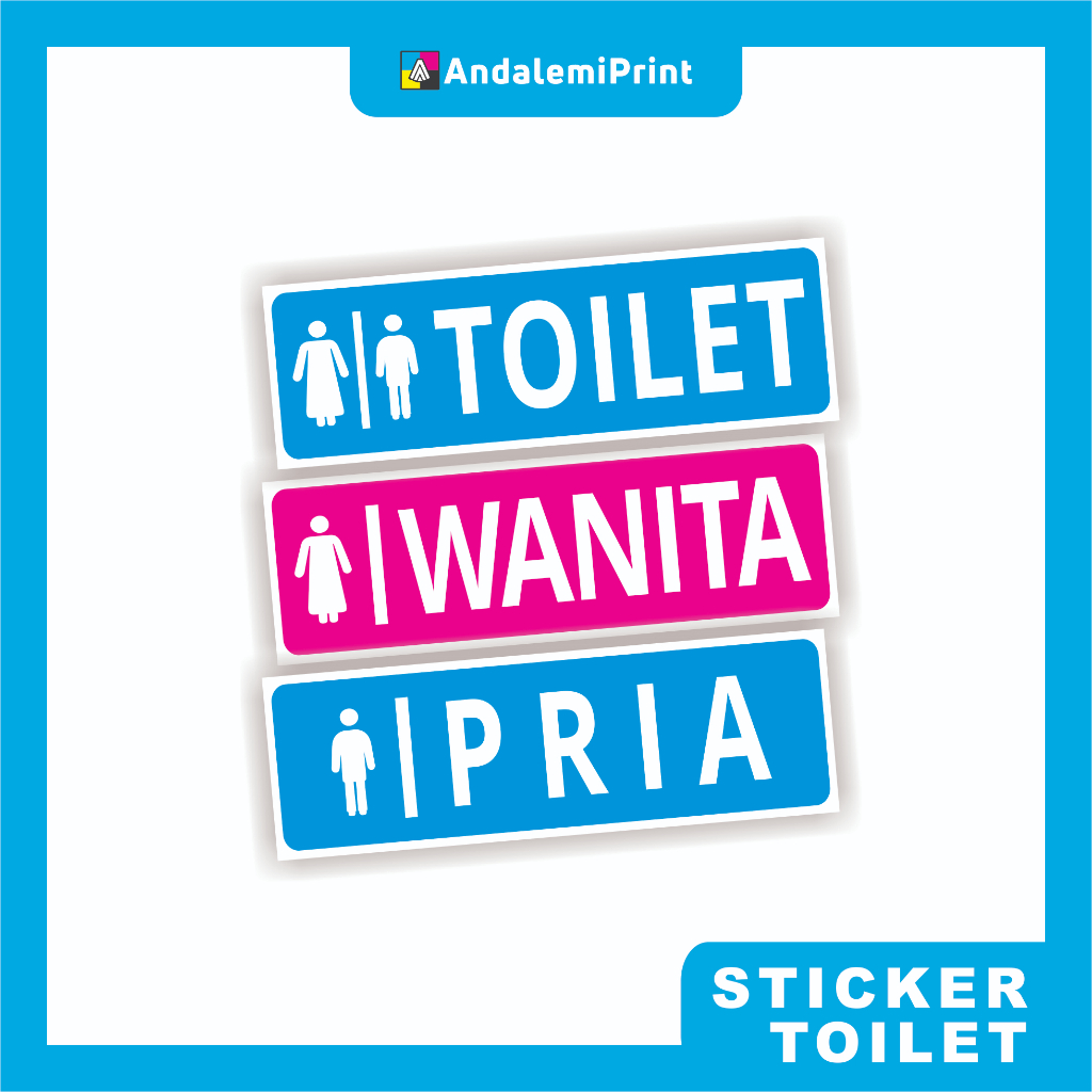 

Stiker Toilet Pria Wanita / Bisa Custom Warna Ukuran
