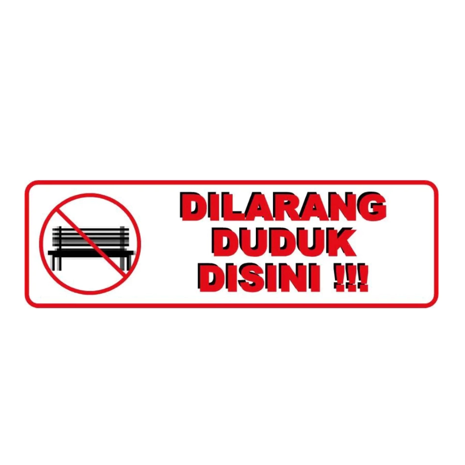

STIKER DILARANG DUDUK 5x15 cm BAHAN VYNIL ANTI AIR