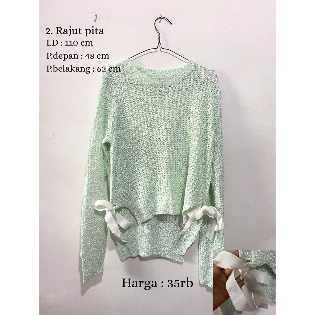sweater rajut pita