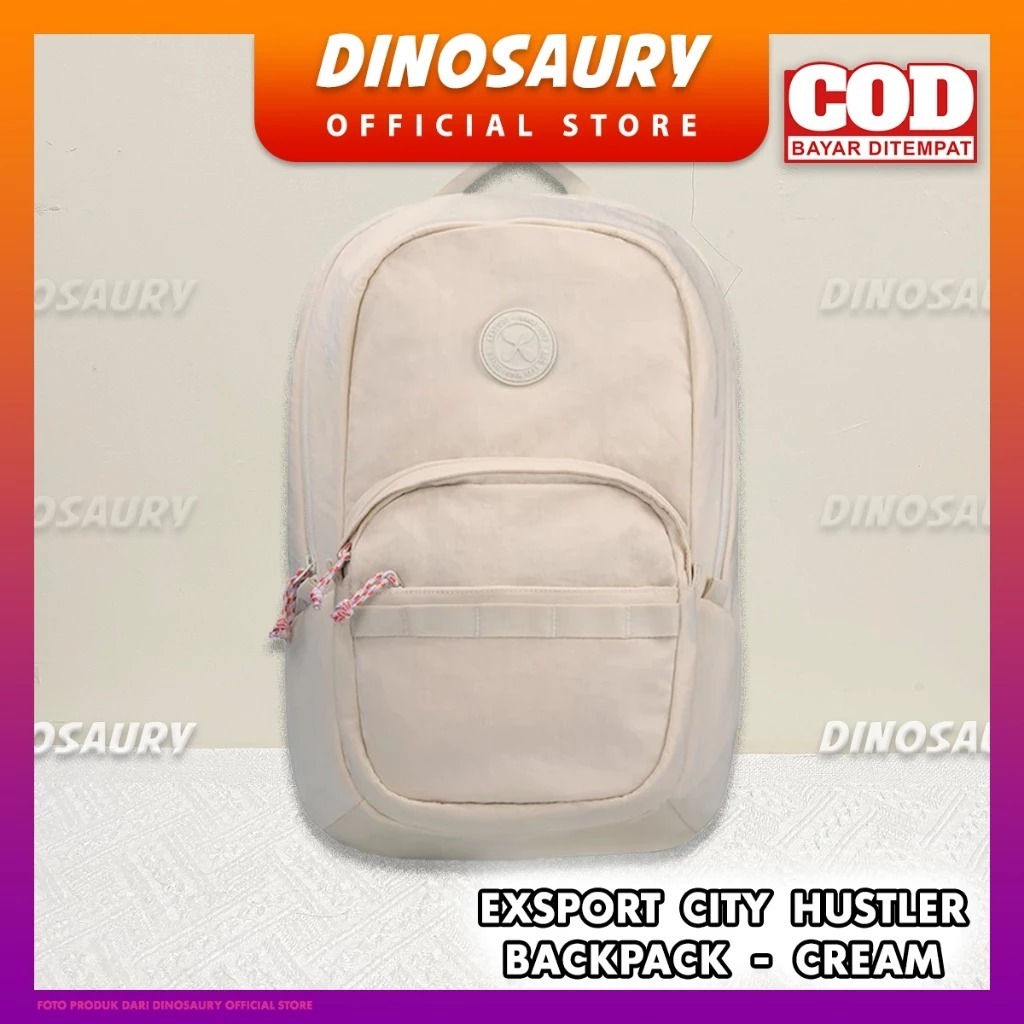 Tas Ransel Exsport City Hustler Laptop Backpack - Cream - ORIGINAL Bag Export Eksport Wanita Pria An