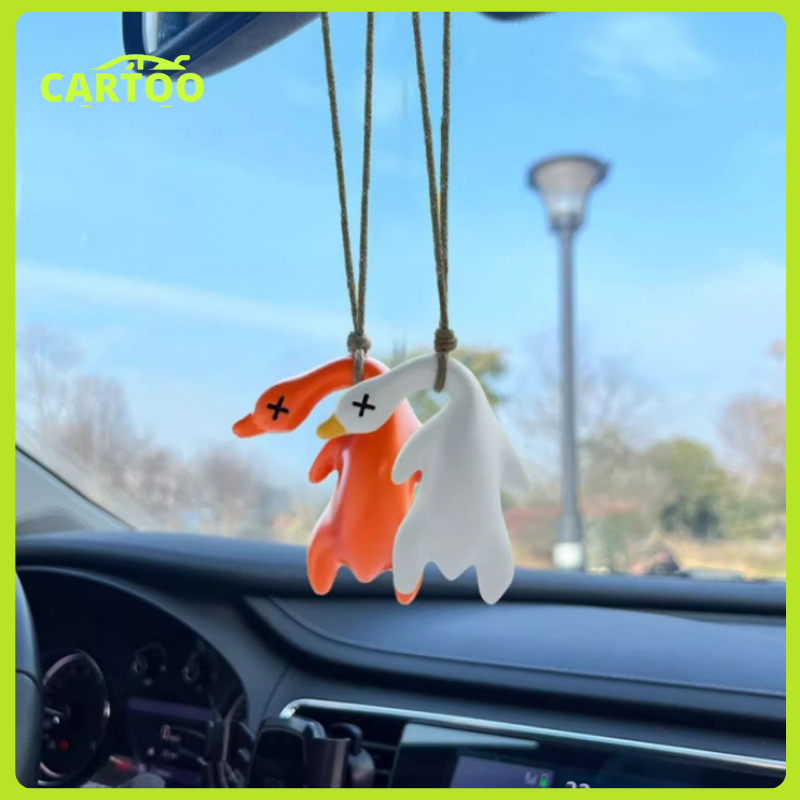 CARTOO Mainan Gantungan Kunci Bebek Panggang Mainan Bebek Berubah Warna Roasted DuckCar Pendant Bebe