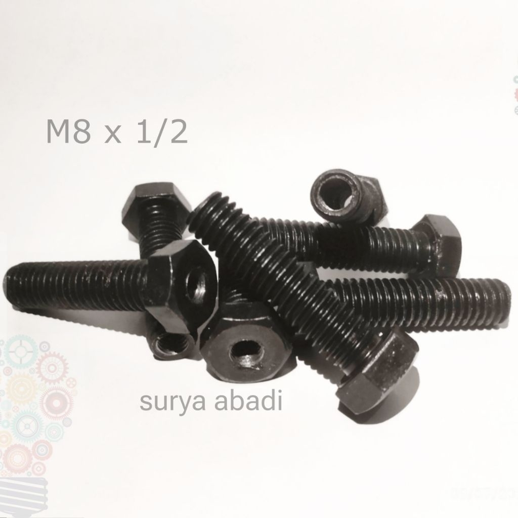 sok drat baut 1/2 x m8 sok bos shok drat