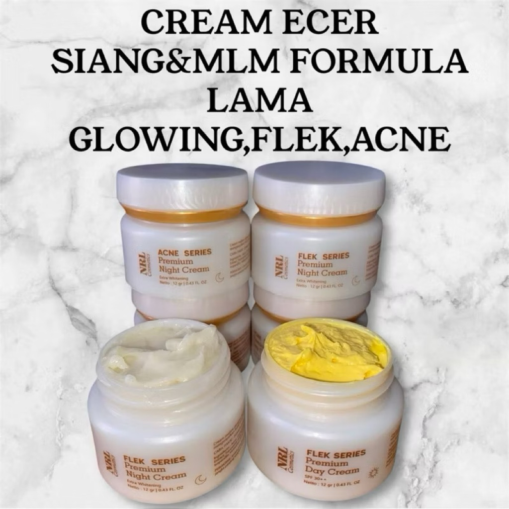 [NRL KEMASAN BARU] DAY & NIGHT CREAM REGULER SERIES NRL (GLOWING / FLEK / ACNE) Cream Siang dan Mala