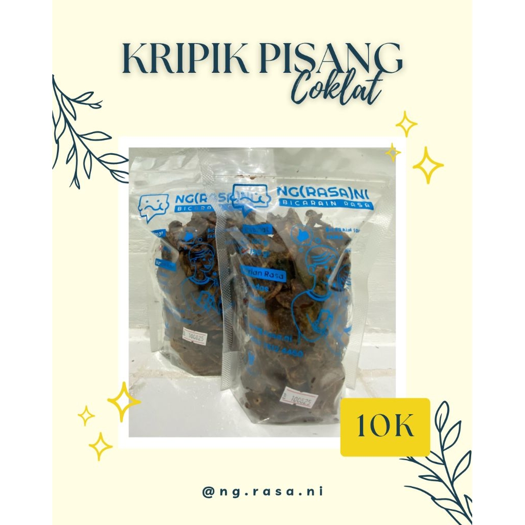 

Kripik Pisang Coklat 150gr