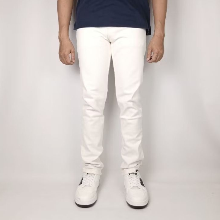 NORTH UP DENIM - Celana Jeans Putih Skinny Stretch Pria