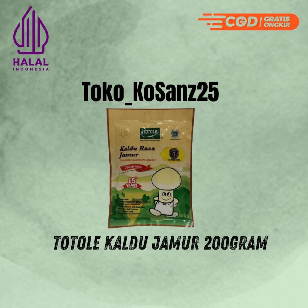 

Totole Kaldu Jamur 200gr/200gram Exp 2027