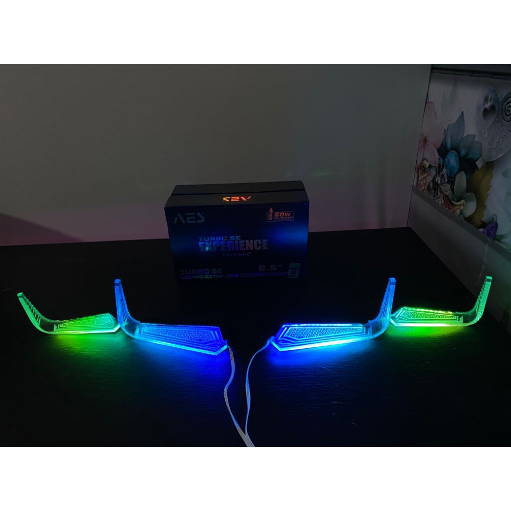 SLIM FRAME L INNOVA REBORN Merah - LED Depan Mobil Innova Reborn Crystal Akrilik