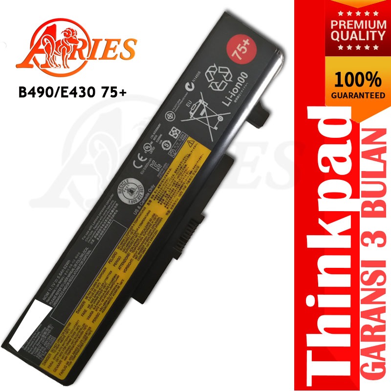 Baterai Laptop Thinkpad B480 B490 E430 Series 75+