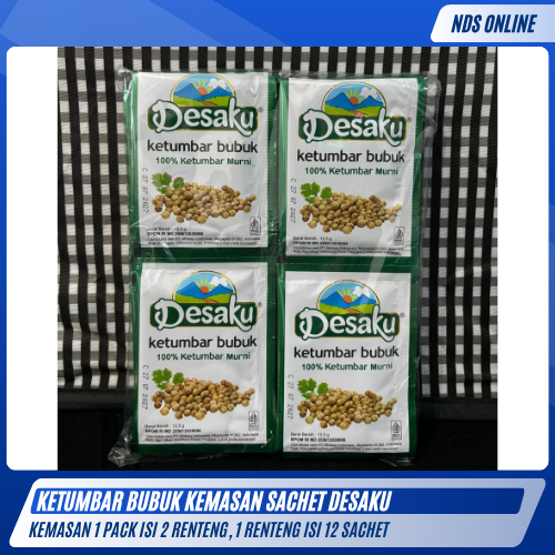

Ketumbar Bubuk Desaku Sachet – Bumbu Dapur Serbaguna | 1 Pack isi 2 Renteng isi 24 Sachet