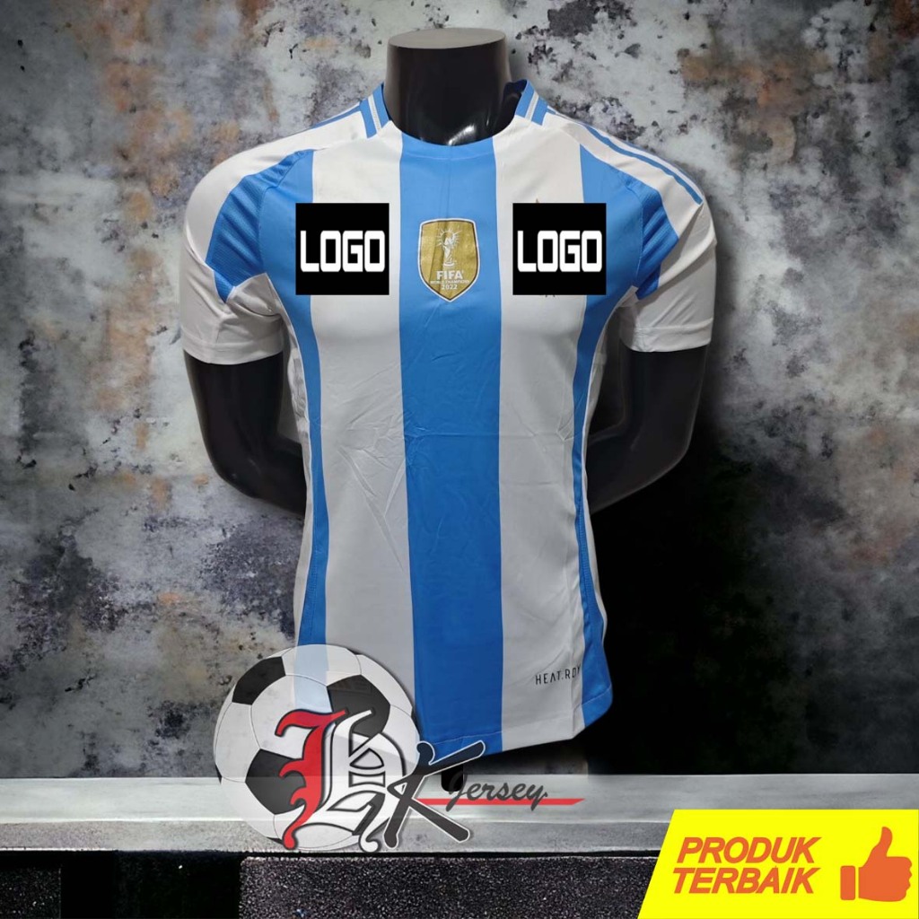 JERSEY BOLA ARGENTINA HOME PLAYER ISSUE COPA AMERICA 2024 GRADE ORI