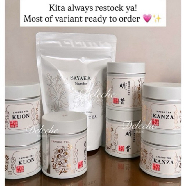 

[READY STOCK LANGSUNG KIRIM] — IPPODO MATCHA JAPAN - 100% ORI JEPANG — Ummon-no-mukashi - Seiun - Shoin - Sayaka-no-mukashi - Horai - KANZA - KUON - Matcha To-Go Packets - Uji-Shimizu - DELECHE STUDIO