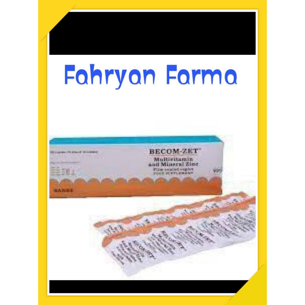 Becom Zet/strip/isi 10tablet, vitamin tubuh