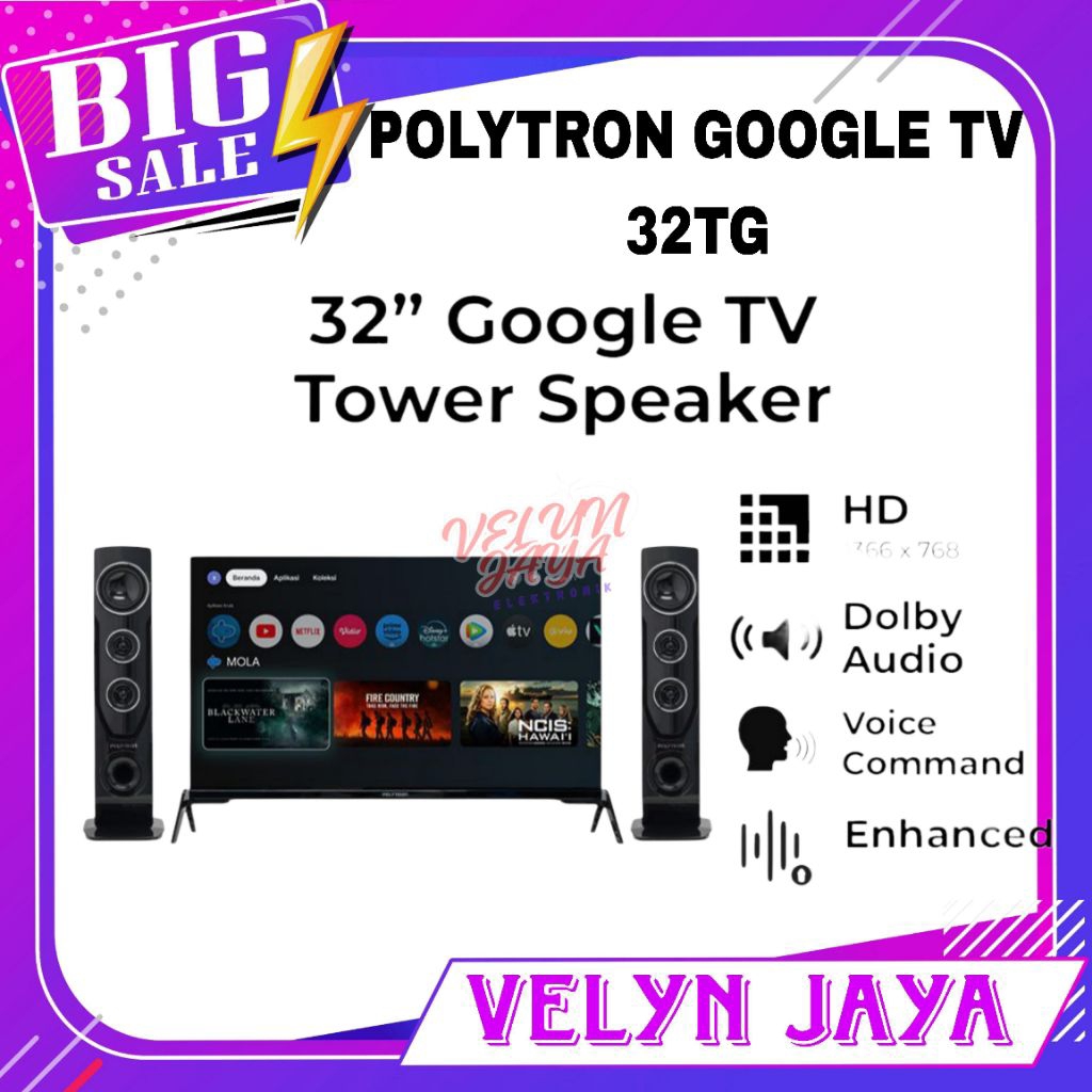 Polytron google tv 32 inch 32TG smart android tv 32 inch