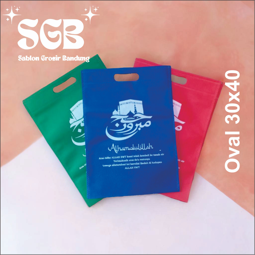 

Goodie Bag Sablon Custom / Tas Sablon Custom 20x26cm