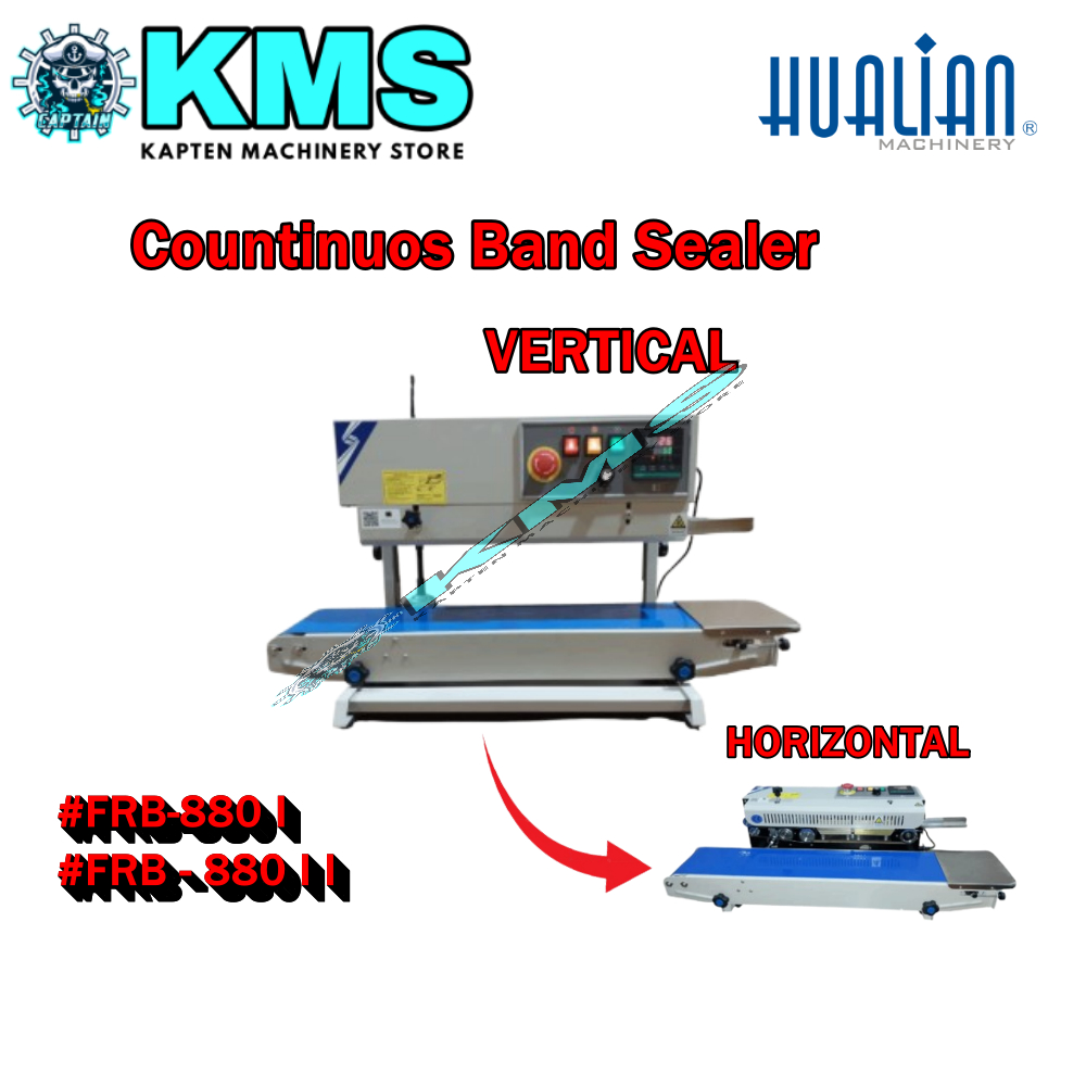 FRB-880 Continuous Sealer Mesin pres segel plastik FRB-880I Horizontal FRB-880II Vertikal