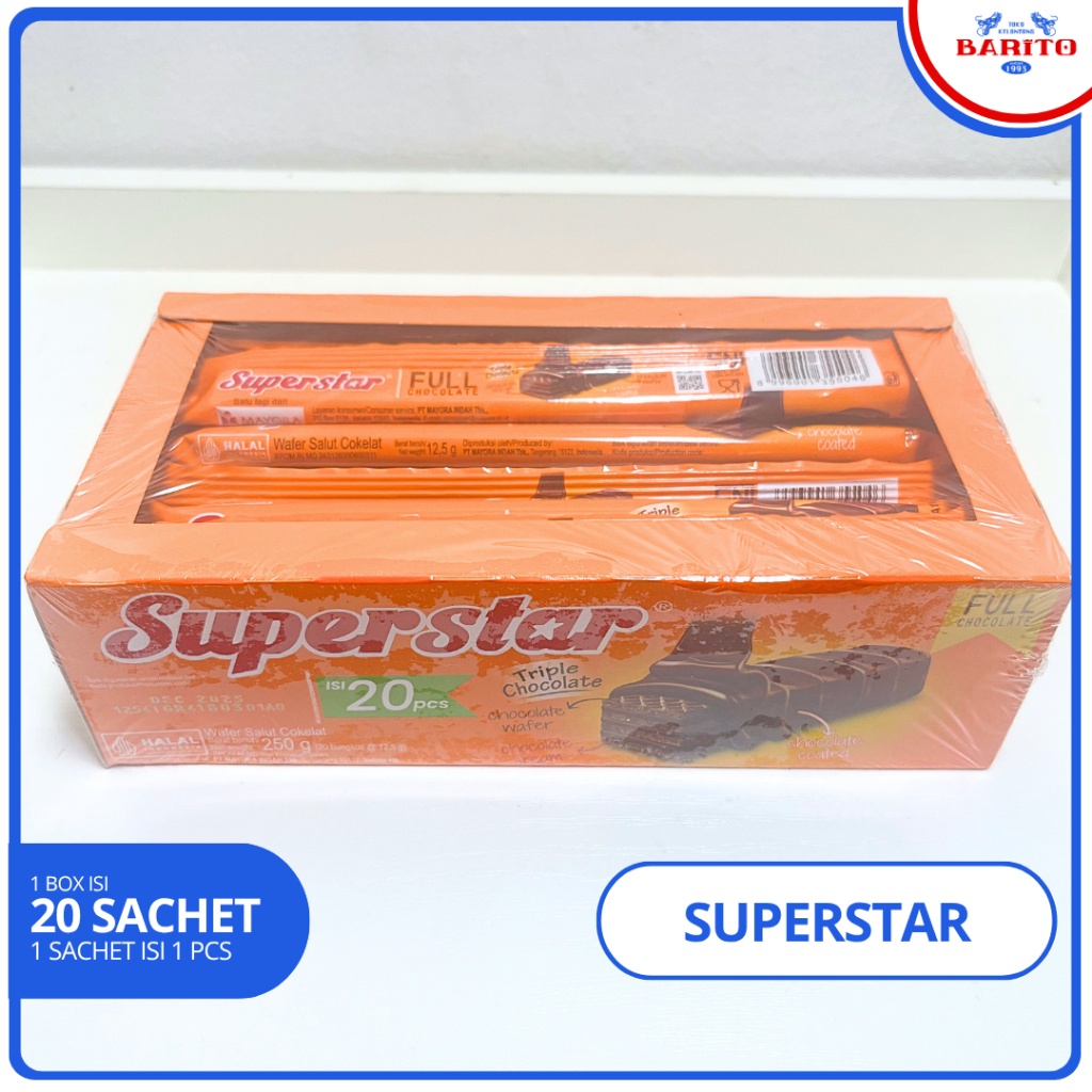 

Superstar Wafer Coklat 1 BOX Isi 20 PCS