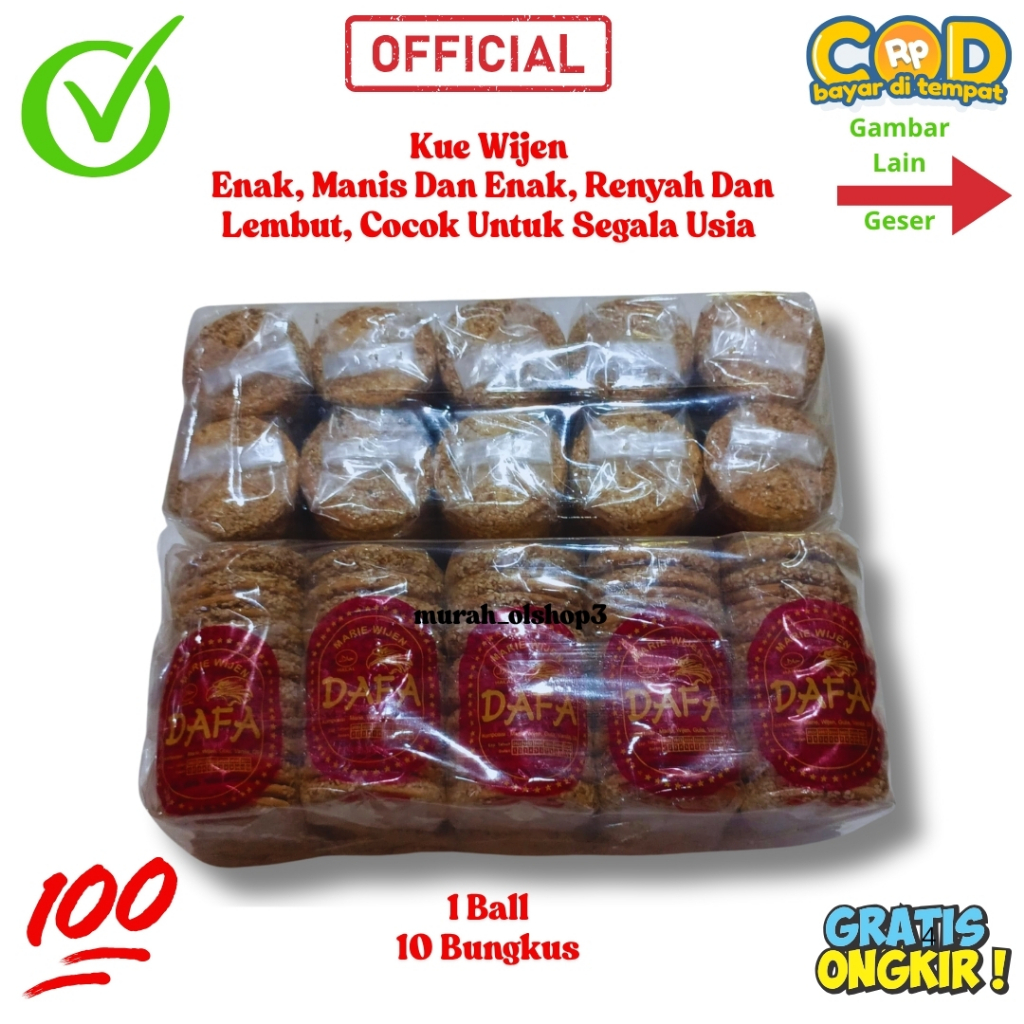 Marie Wijen Enak, Manis Dan Enak, Renyah Dan Lembut 10 bungkus 1 Ball