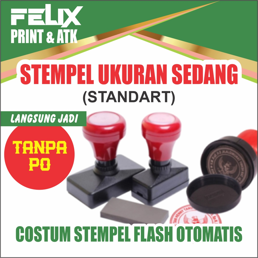 

Stempel Flash Costum | Bisa Logo & Teks | Ukuran Bebas | Bikin Sehari Jadi